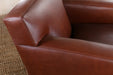 CC217 Tight Back Jean Michel Frank Style Club Chair in Leather 