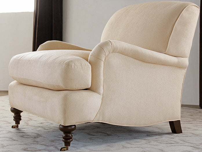 George Smith Style Tightback Club Chair in Linato Cream
