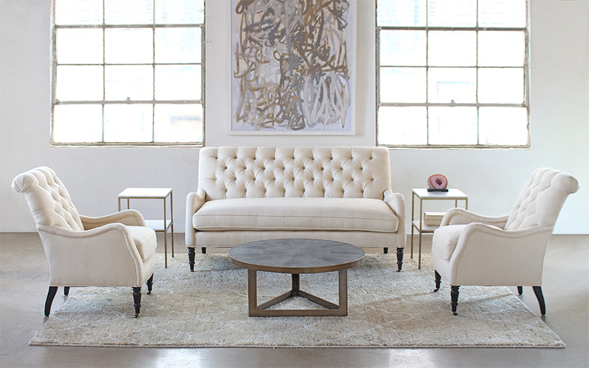CT241 Brass Coffee Table with Shagreen Top