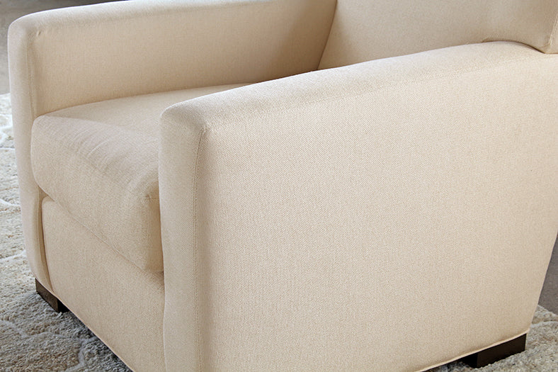 Jean Michel Frank Style Club Chair in Linato Cream