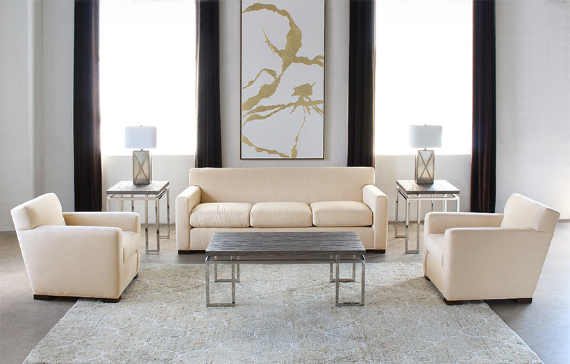 Jean Michel Frank Style Sofa in Linato Cream