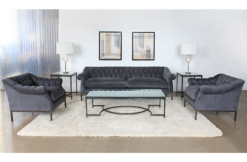 CC235 Damon Club Chair in Charcoal Velvet 