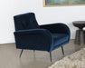 CC241 Midnight Blue Occasional Chair with Black Steel Legs