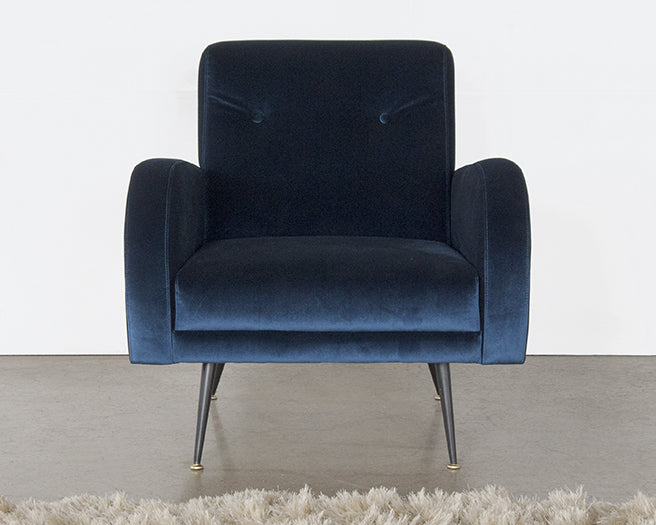 CC241 Midnight Blue Occasional Chair with Black Steel Legs