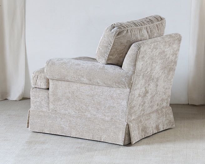 Skirted Club Chair In Shell