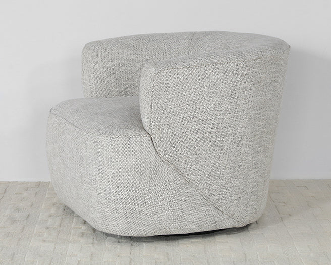 CC258 - White Dove Barrel Back Swivel Lounge Chair