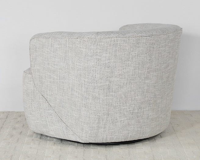 CC258 - White Dove Barrel Back Swivel Lounge Chair