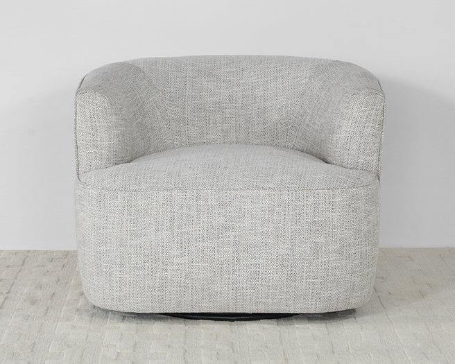 CC258 - White Dove Barrel Back Swivel Lounge Chair
