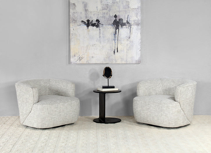 ET490 - Flat Iron End Table With Textured Edges