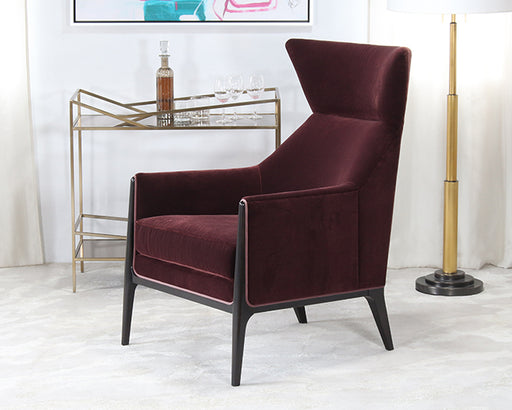 CC262 - Merlot Velvet Wing Chair