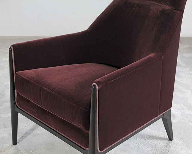 CC262 - Merlot Velvet Wing Chair