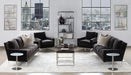 SF238 - Modern 3 Seat Sofa In Smoke Grey Velvet