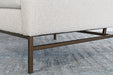 CC270 - Natural Boucle Club Chair On Bronze Iron Base