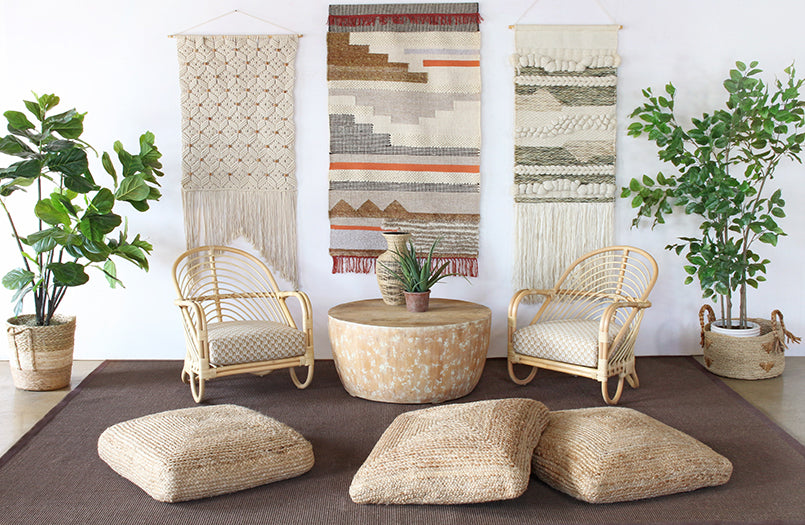 Curved Natural Rattan Lounge Chair