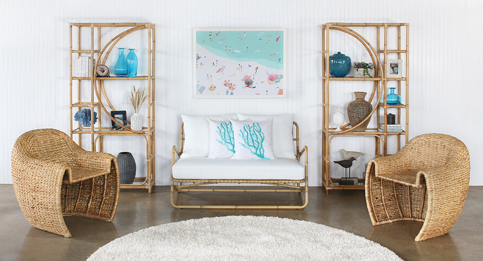 Faux Rattan Loveseat (Outdoor)