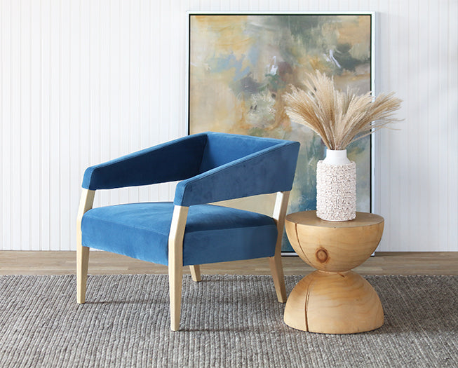 Natural Pine Hourglass End Table