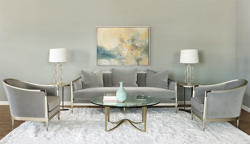 Round End Table w/ Undershelf & Greek Key Base