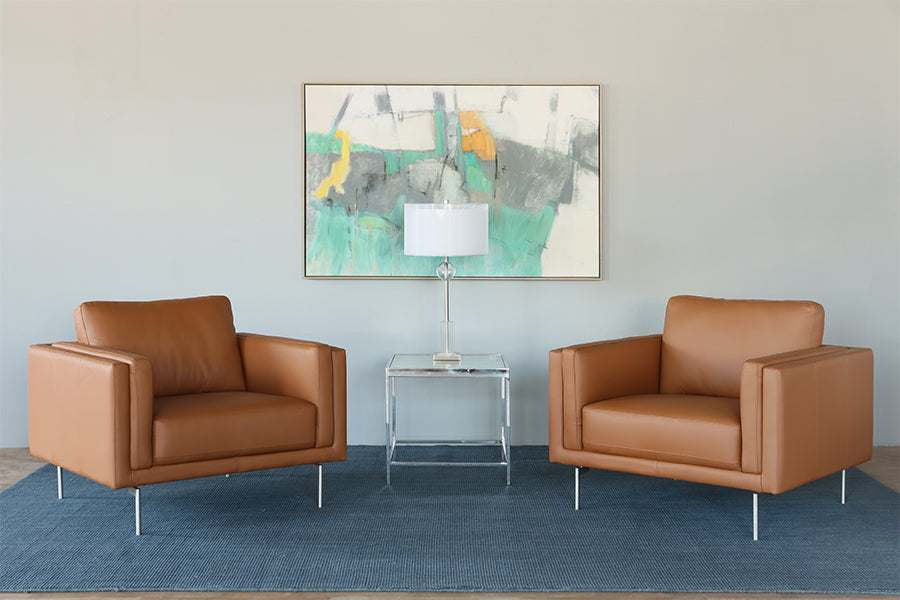 Saddle Leather International Style Club Chair