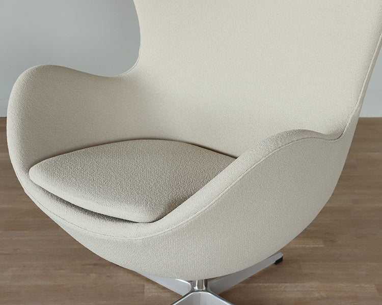 Tan Putty Jacobsen Style Egg Chair