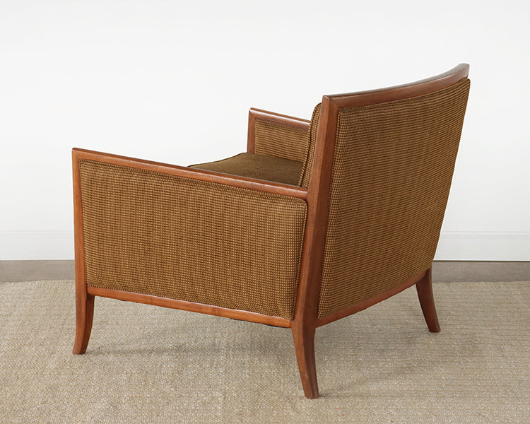 Light Brown Tufted Mid Century Club Chair