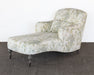 CL44 - Floral Upholstered Chaise with Turned Legs