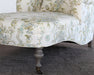 CL44 - Floral Upholstered Chaise with Turned Legs