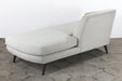 CL46 - Ivory Curved Channeled Back Left Arm Facing Chaise 