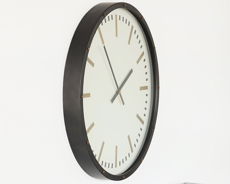 Dark Bronze with Simple Face Wall Clock - Cleared