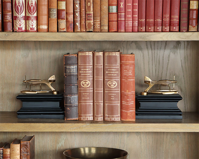 Brass Hydroplane Bookends Set Of 2  - Cleared