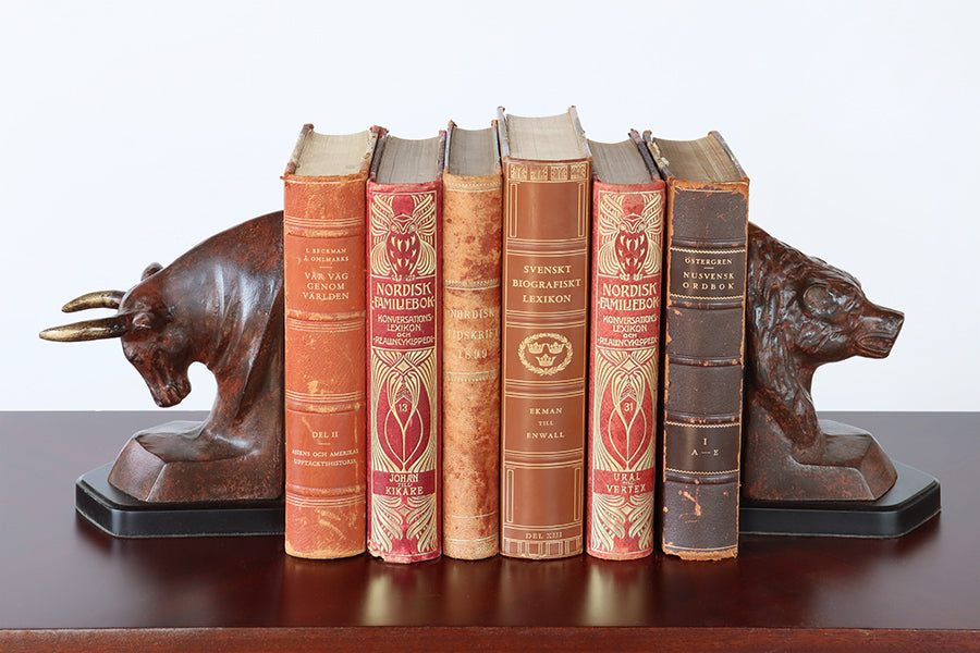 Bull and Bear Bookends - Cleared Decor