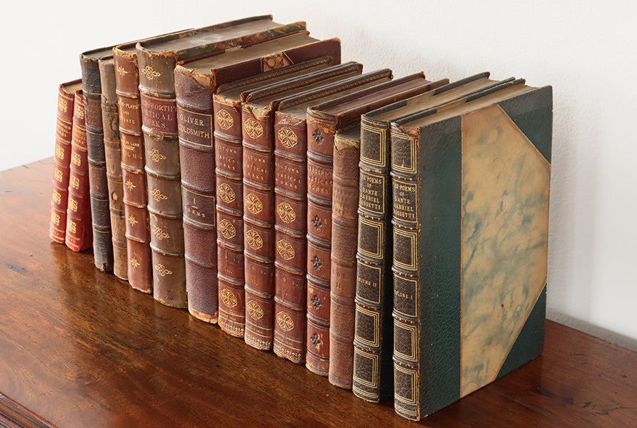 Set of 14 19th Century Books on English Poetry - Cleared