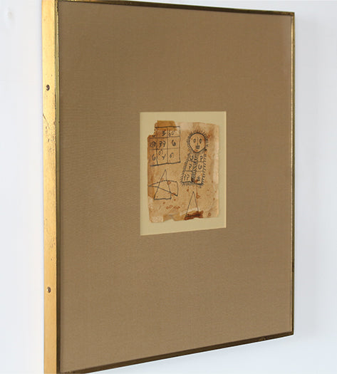 Framed Tantric Diagram, Indian School, 18th Century 16.5W x 18H