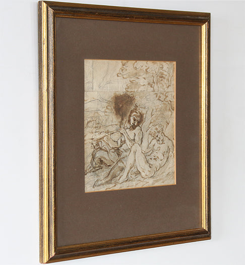 Old Masters' Framed Drawing 2, 18th Century 15W x 16H