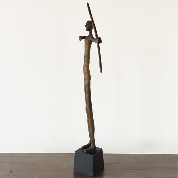 Cast Aluminum Tribal Hunter - Cleared