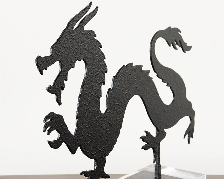 Black Finished Chinoiserie Dragon - Cleared