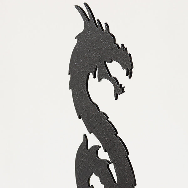 Tall Black Finished Chinoiserie Dragon - Cleared