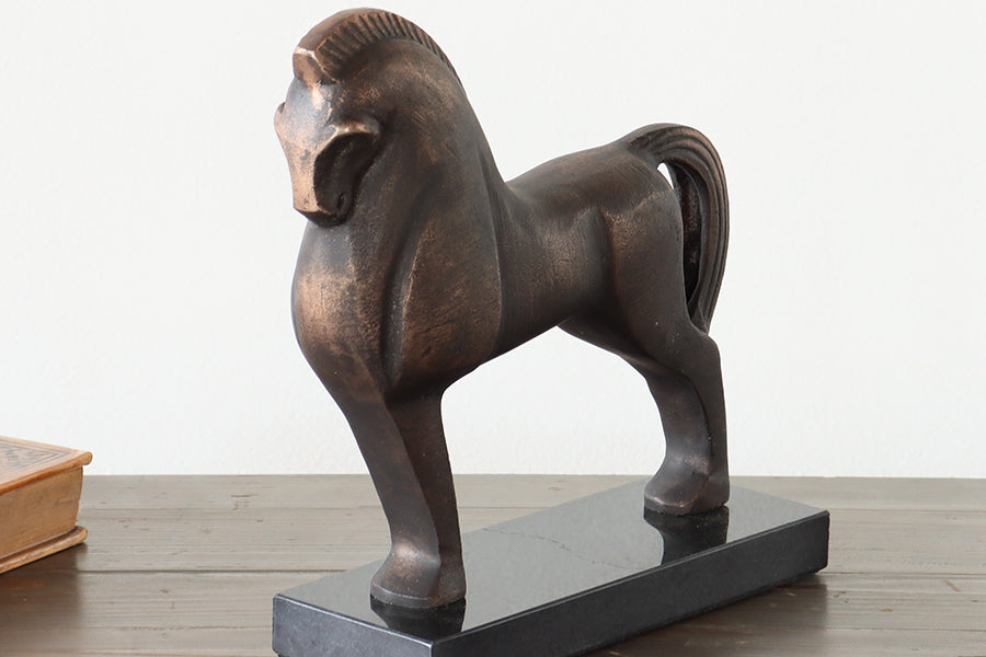 Antique Brass Finished Trojan Horse - Cleared