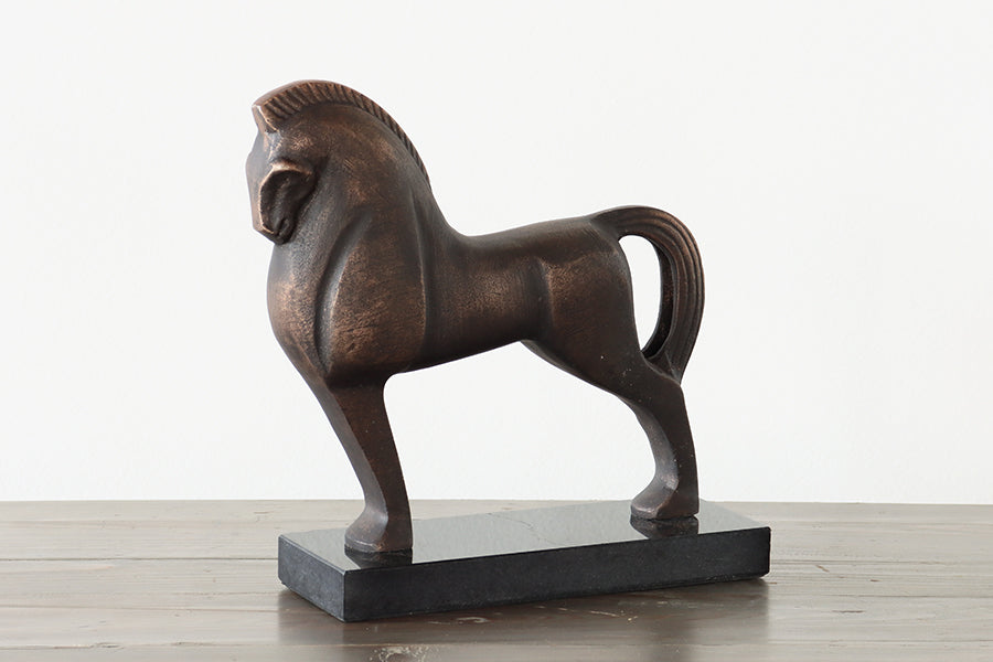 Antique Brass Finished Trojan Horse - Cleared
