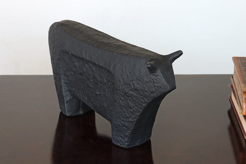 Small Black Abstract Bull Figure- Cleared
