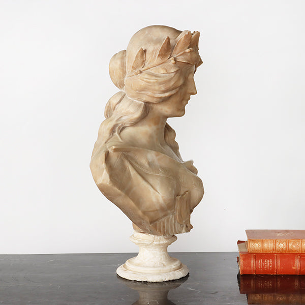 Antique Marble & Onyx Bust - Cleared Decor