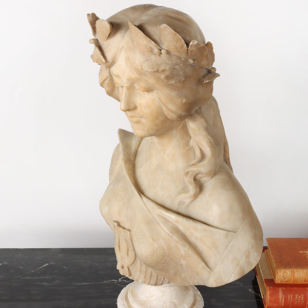 Antique Marble & Onyx Bust - Cleared Decor