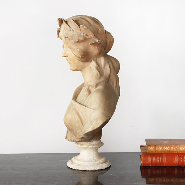 Antique Marble & Onyx Bust - Cleared Decor