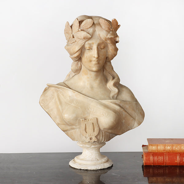 Antique Marble & Onyx Bust - Cleared Decor