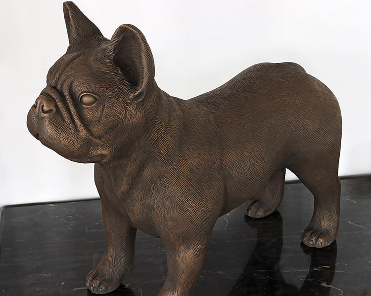 Bronze French Bulldog Sculpture - Cleared