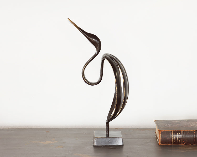 Contemporary Style Crane Figure - Cleared