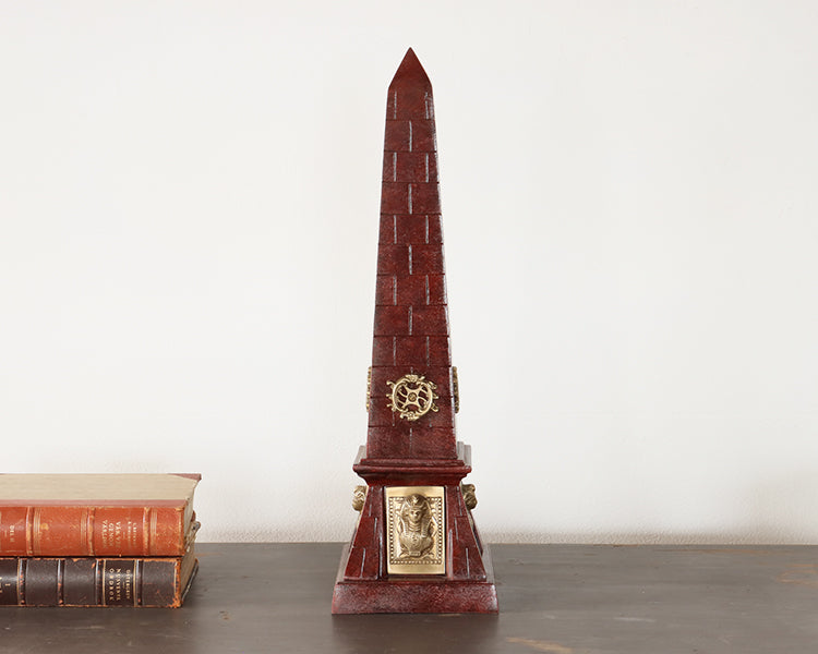Red Obelisk with Gold Accents - Cleared