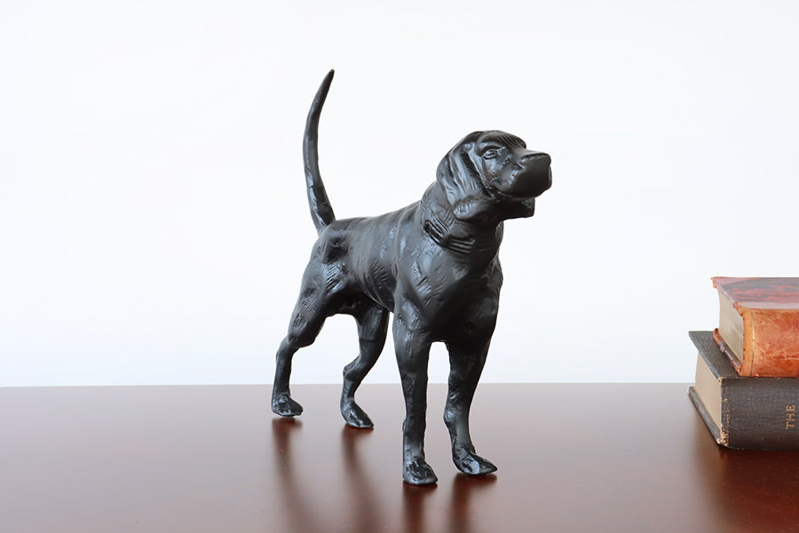 Black Hunting Dog Sculpture - Cleared Decor