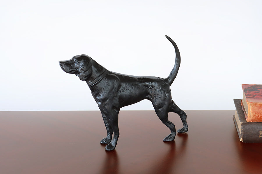 Black Hunting Dog Sculpture - Cleared Decor