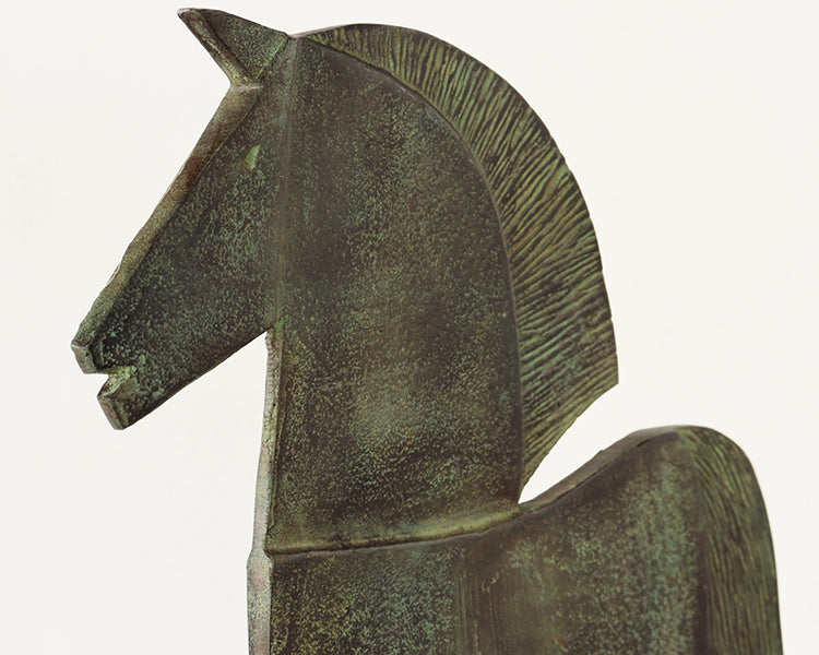 Verdigris Finished Roman Horse - Large - Cleared
