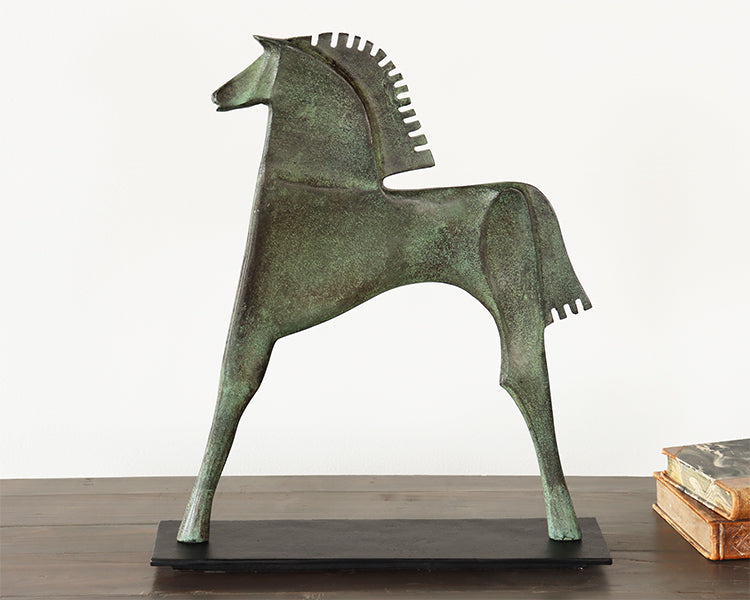 Verdigris Finished Roman Horse - Small - Cleared